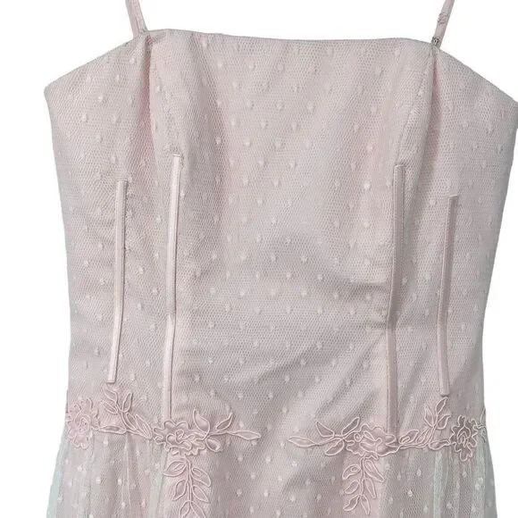 light pink prom dresses david's bridal Elegant Prom/Brides maid David's Bridal Dress size 16 blush pink